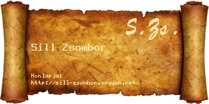 Sill Zsombor névjegykártya