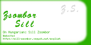 zsombor sill business card